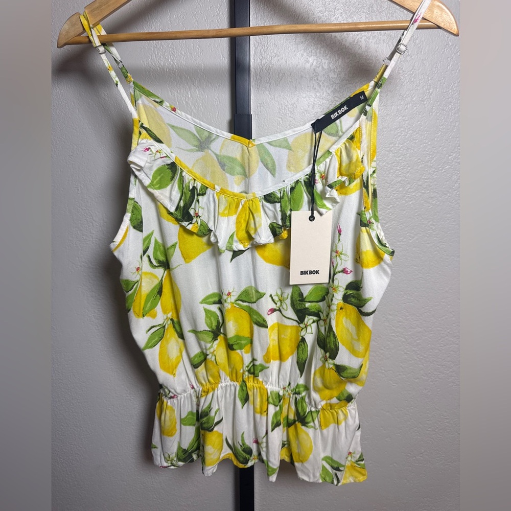 Lemon Print Camisole Top